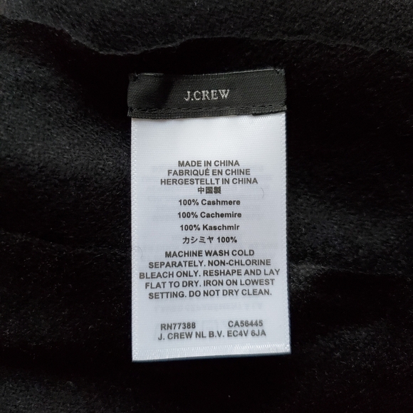 JCrew Lightweight Cashmere Wrap, one size, black - Picture 3 of 5